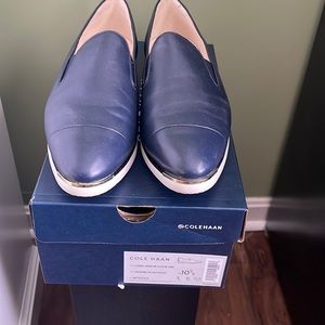 Womens Cole Haan blue loafers Grand Ambition